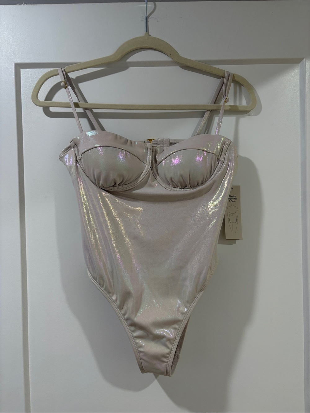 Iridescent Pearl One-Piece Swimsuit ✨